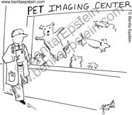 funny medical cartoon pet positron emission tomography doctor diagnosis radiology active tumor cancer disease oncology injection patient sickness cure treatment 1175